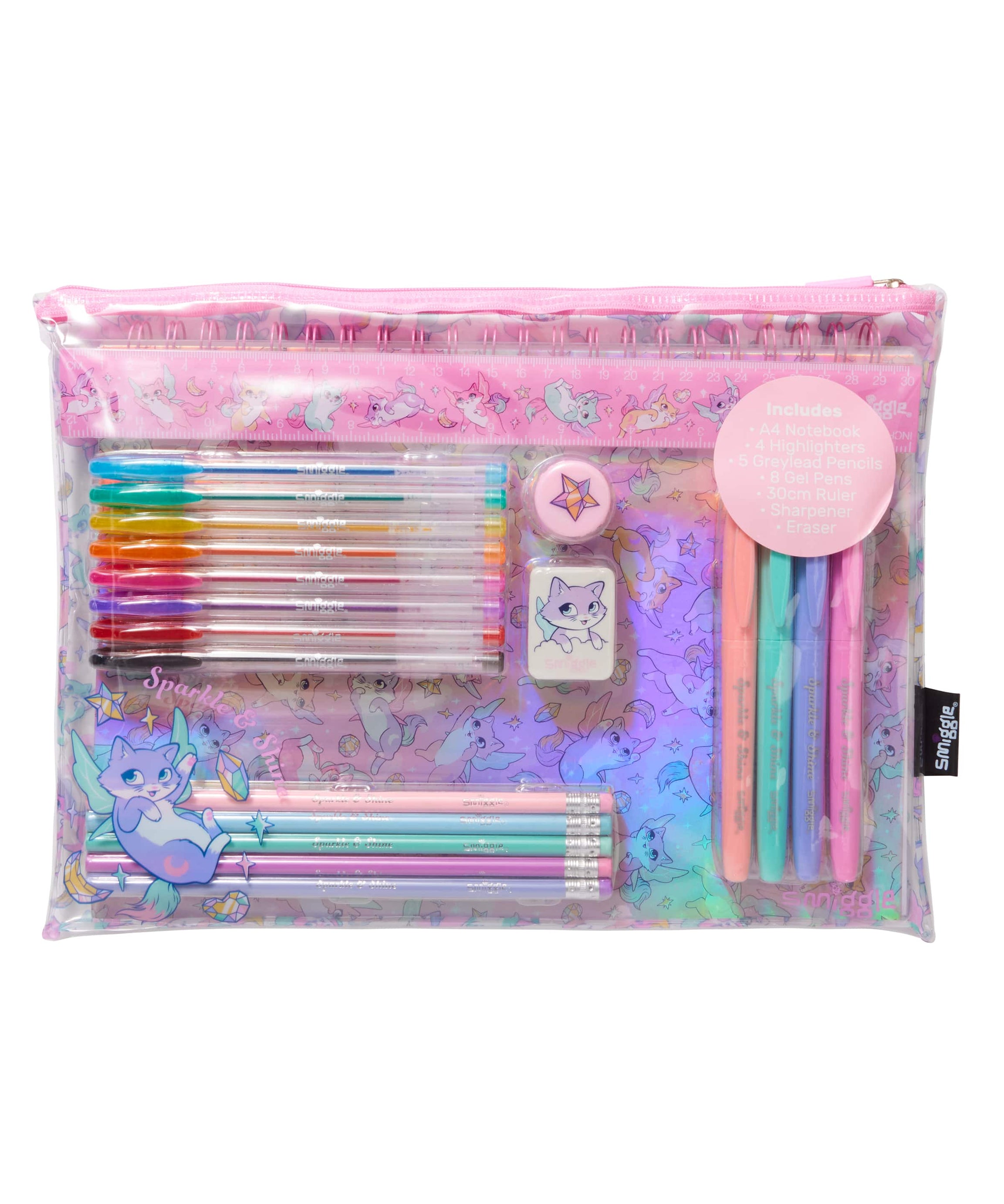 Smiggle - Happy Tales 22 Parça Dev Kırtasiye Seti - Dinossi