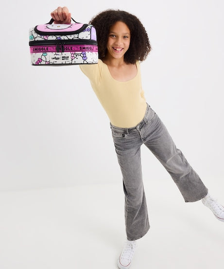 Smiggle - हेलो किटी दोहरी परत वाला भोजन बैग