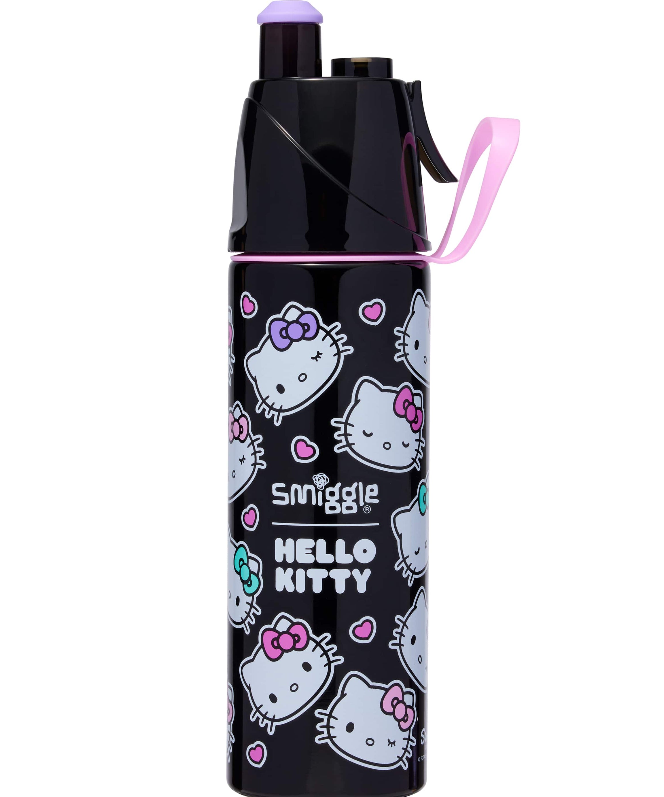 Smiggle - हेलो किटी पानी स्प्रेयर 500ML स्टील की बोतल