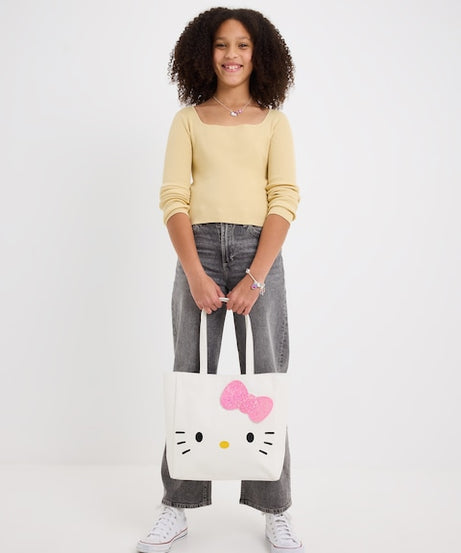 Smiggle - हेलो किटी टोटे कंधे का बैग