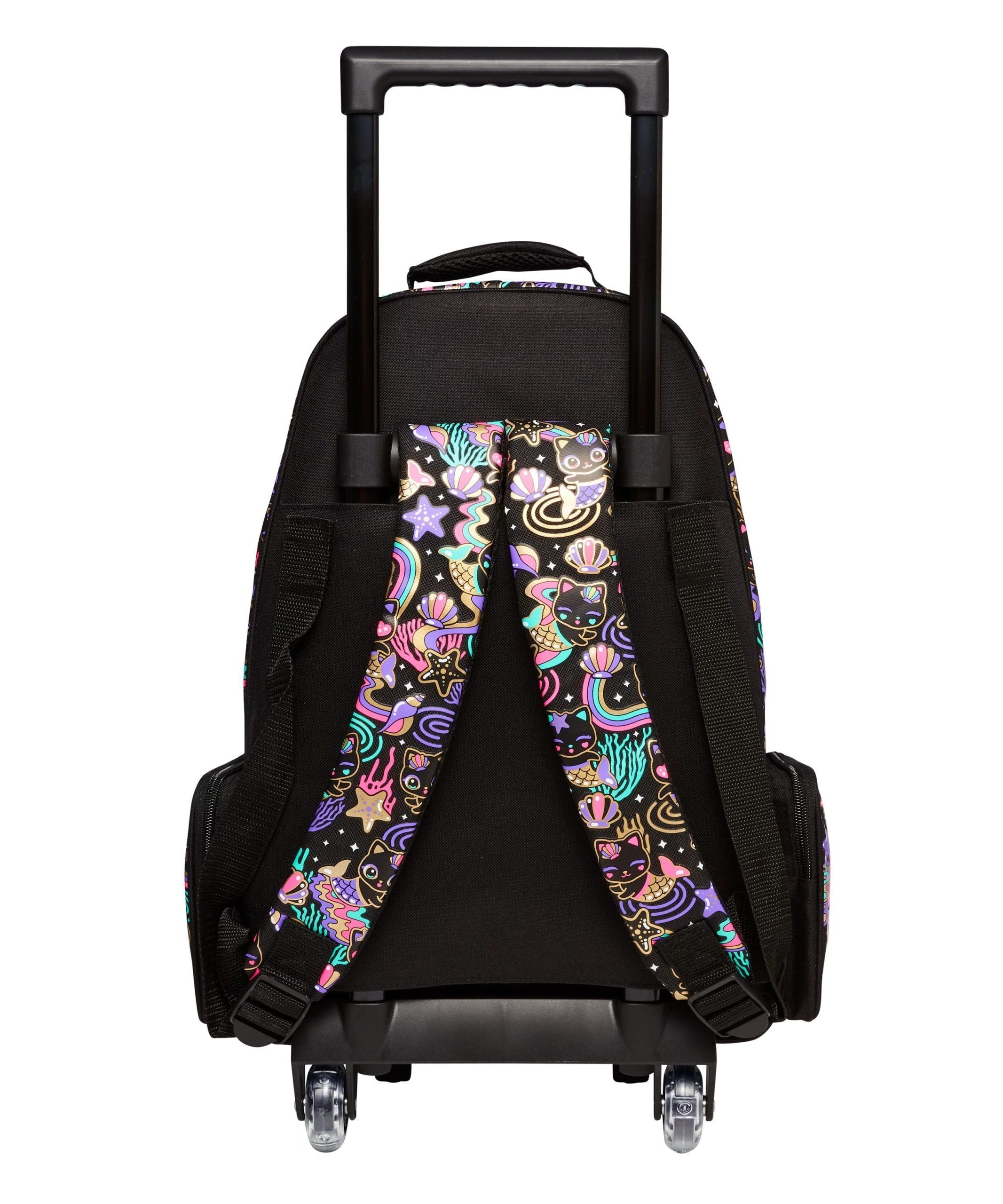 Smiggle - हे देयर रोशनीदार पहियों वाला खींचने वाला स्कूल और यात्रा बैग