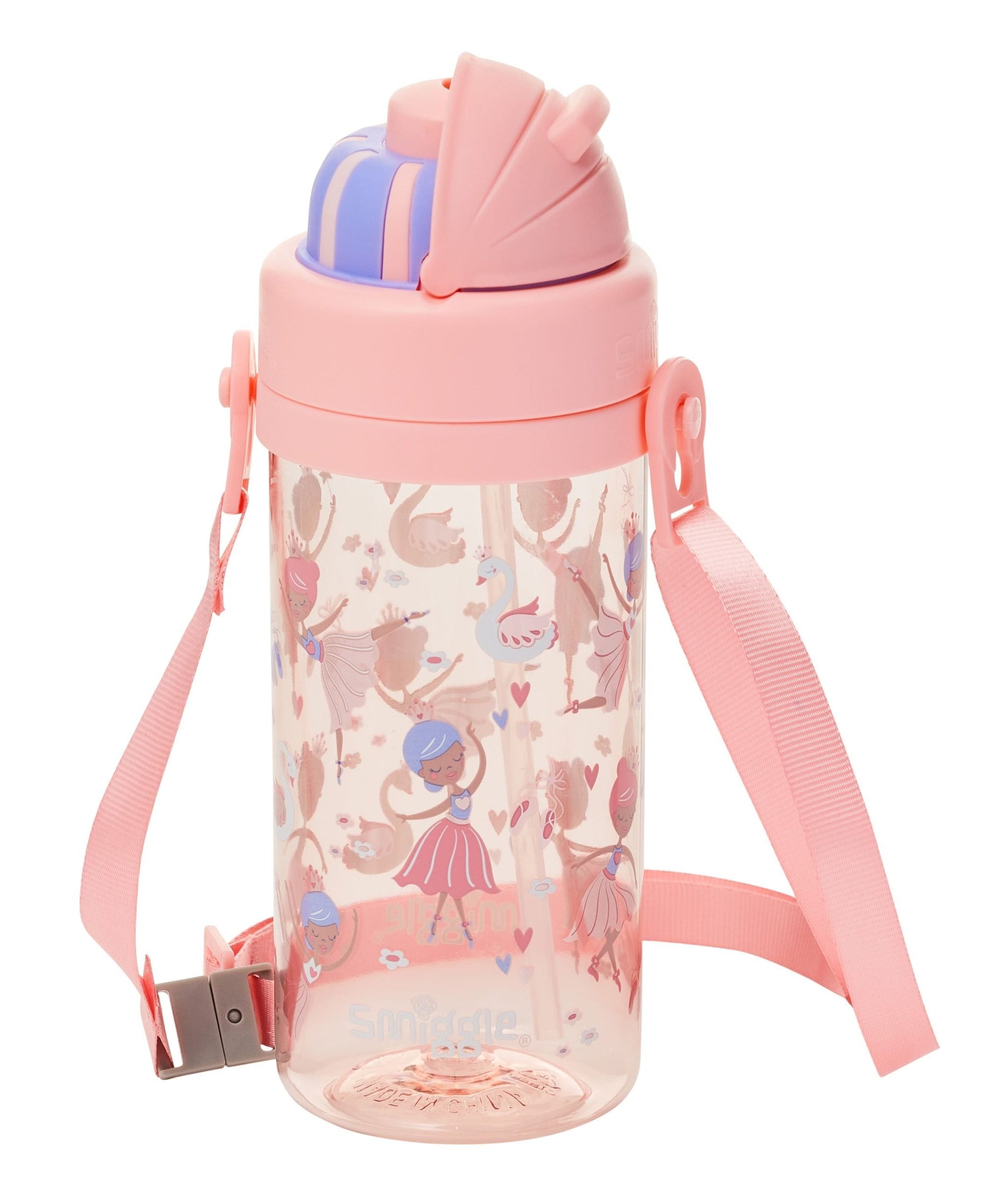 Smiggle - ला ला टिनी टिनी 400 ML BPA मुक्त गुप्त पाइप वाली बोतल