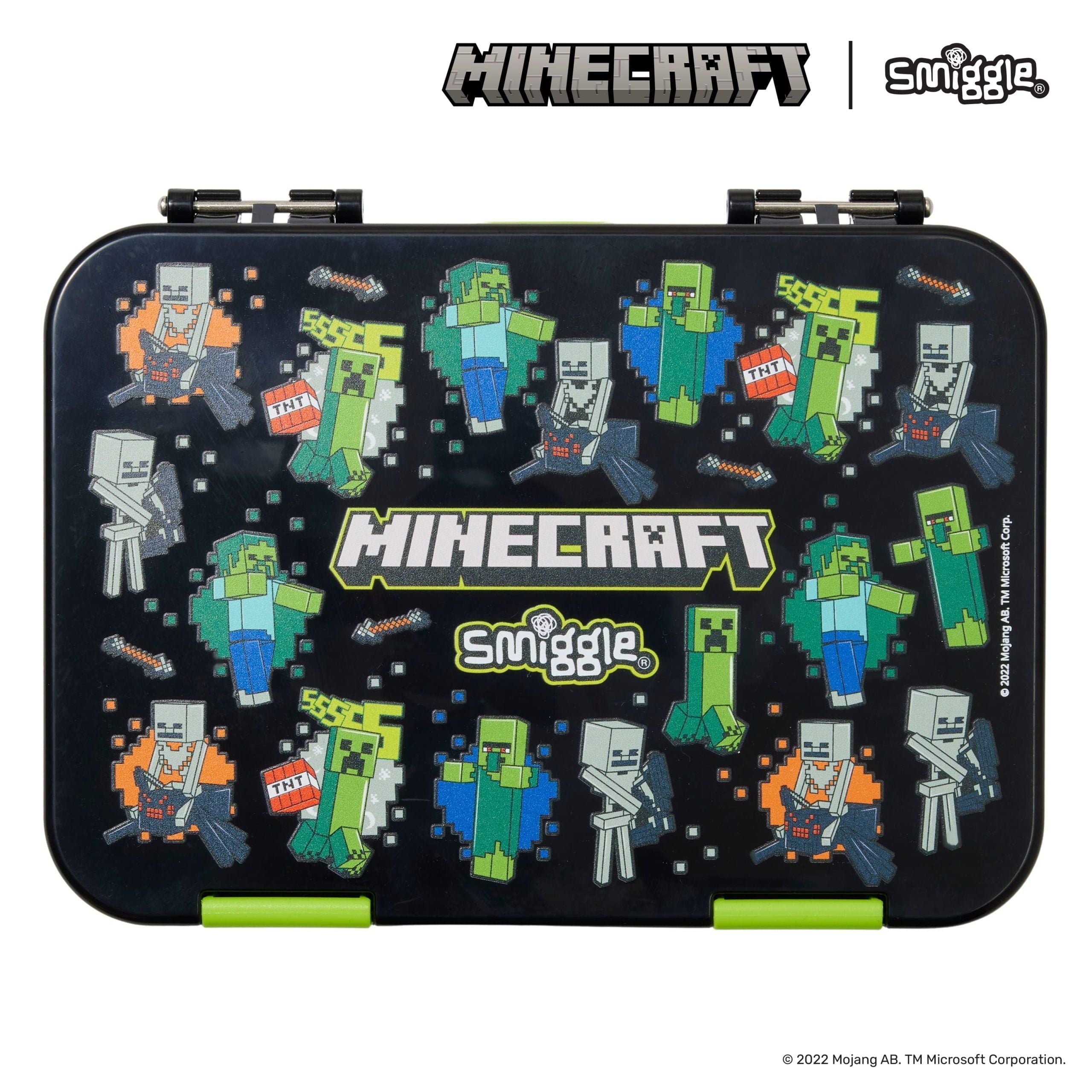 Smiggle - Minecraft मध्यम आकार का बेंटो लंच बॉक्स