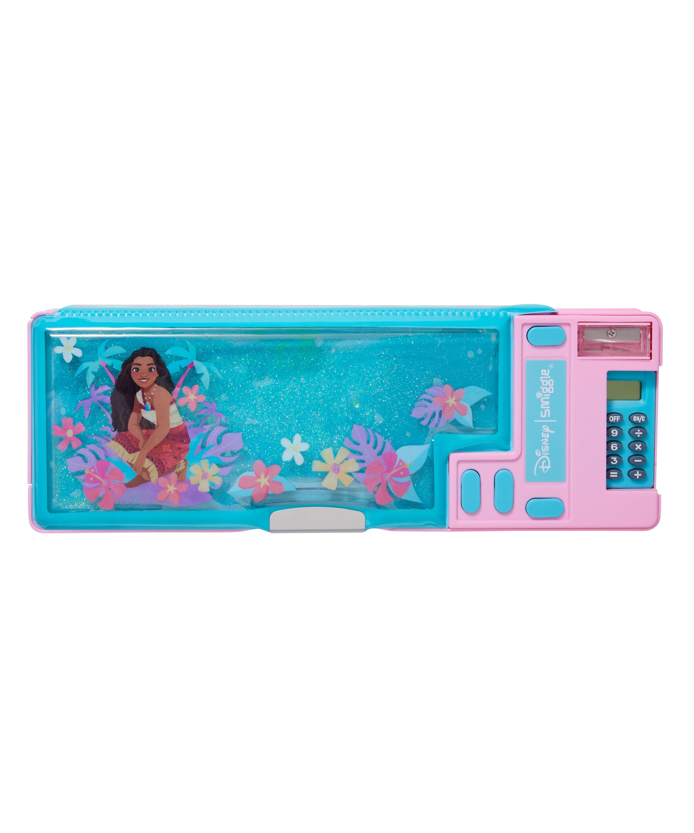 Smiggle - मोआना कैलकुलेटर वाला ऑटोमैटिक पेन केस