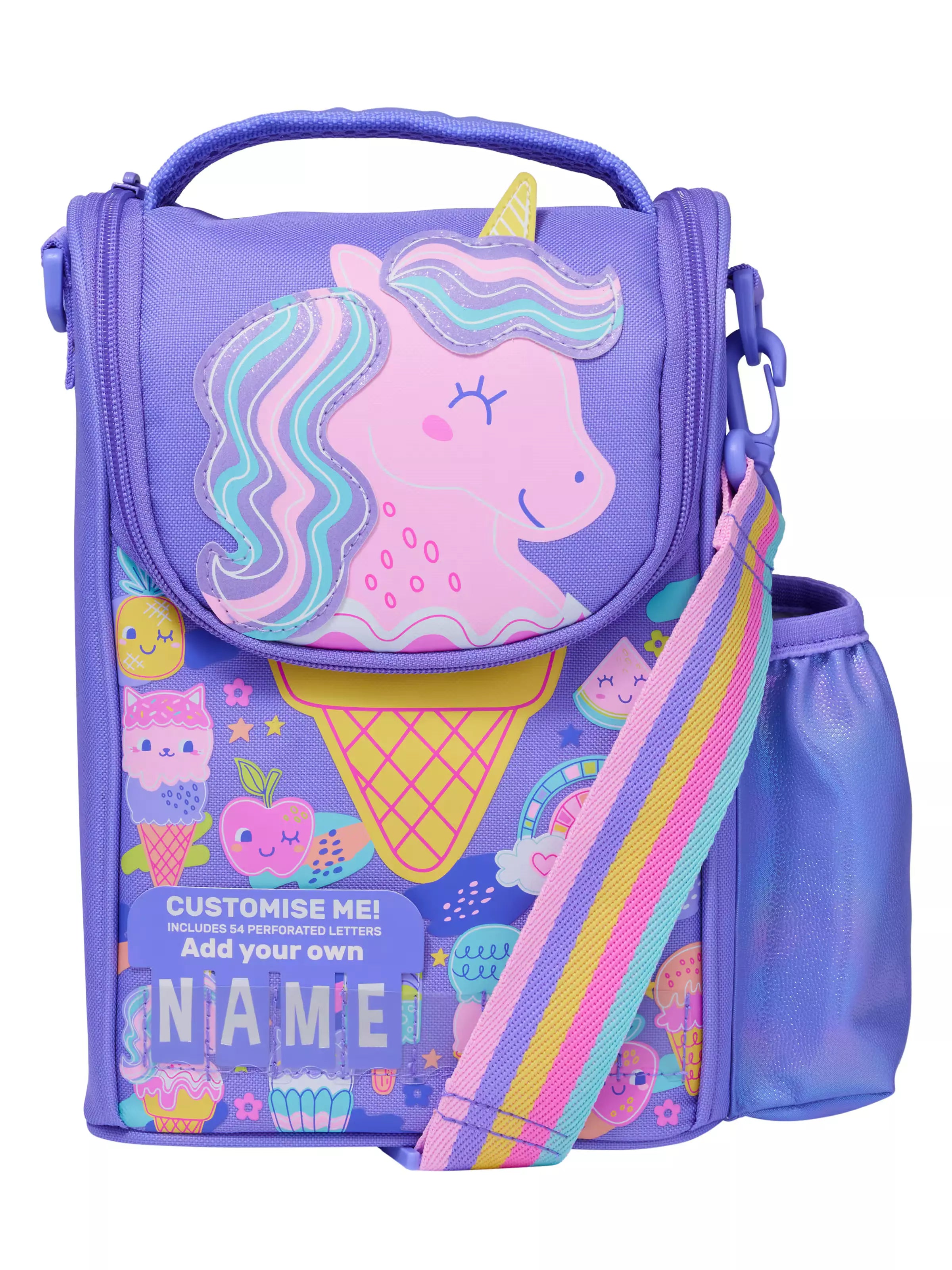 Smiggle - हैप्पी टेल्स नाम वाला प्रीस्कूल लंच और यात्रा बैग