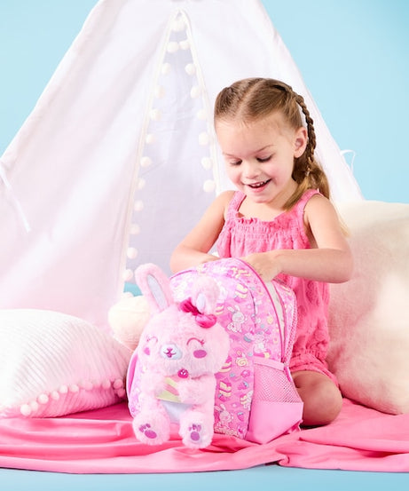 Smiggle - आउट एंड अबाउट हटाने योग्य खिलौना वाला डेकेयर स्कूल बैग