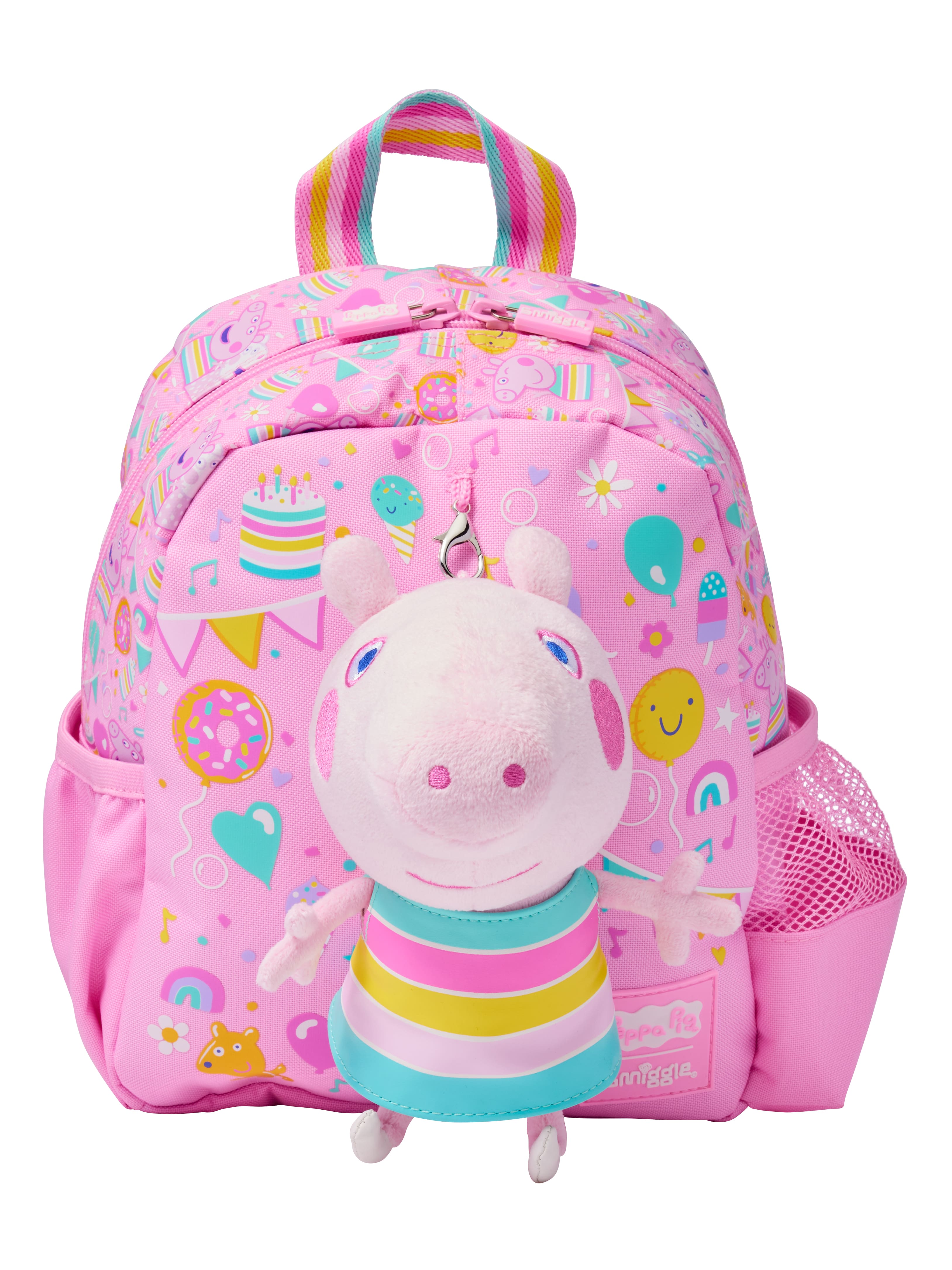Smiggle - पेप्पा पिग हटाने योग्य खिलौना वाला डे केयर स्कूल बैग