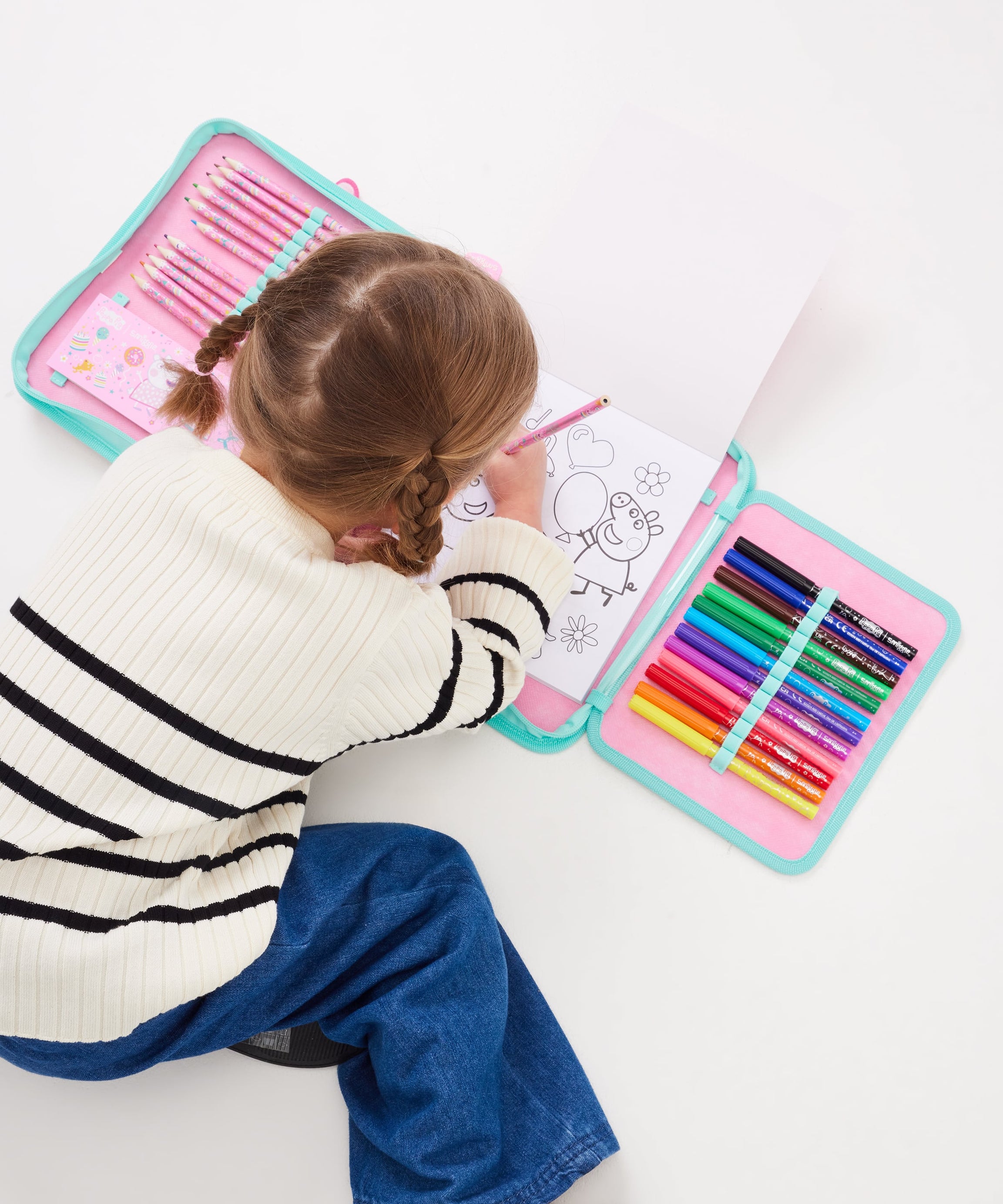 Smiggle - Peppa Pig Kalem Kutusu ve Kırtasiye Seti - Dinossi