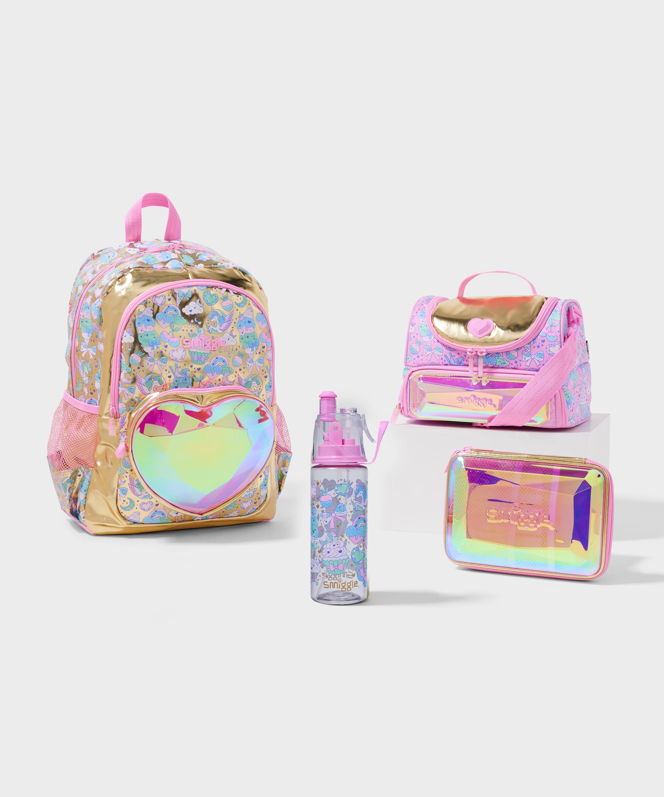 Smiggle - रेडियंट 4-पीस स्कूल बैग सेट