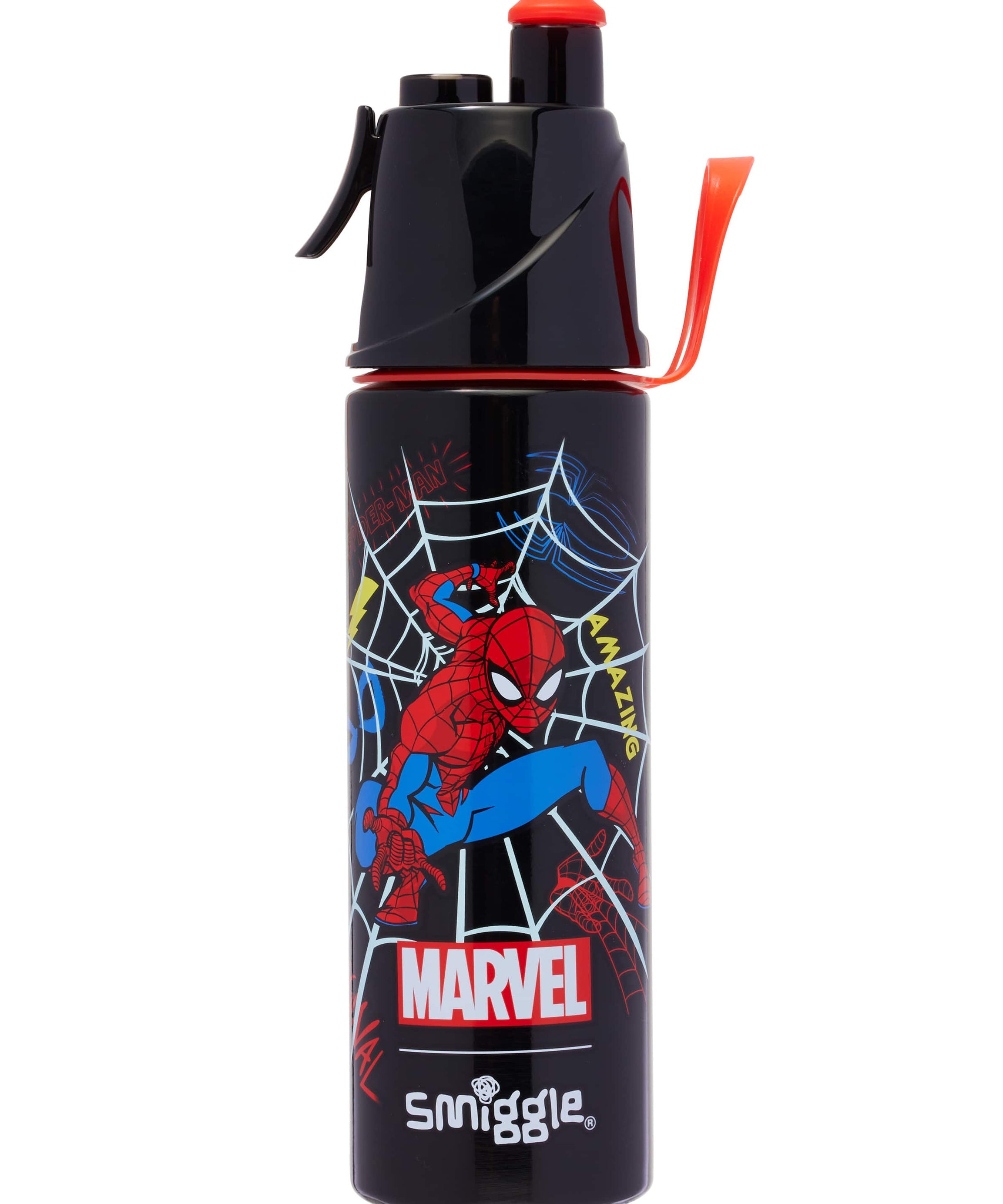 Smiggle - स्पाइडर-मैन पानी स्प्रे 500ML स्टील की बोतल