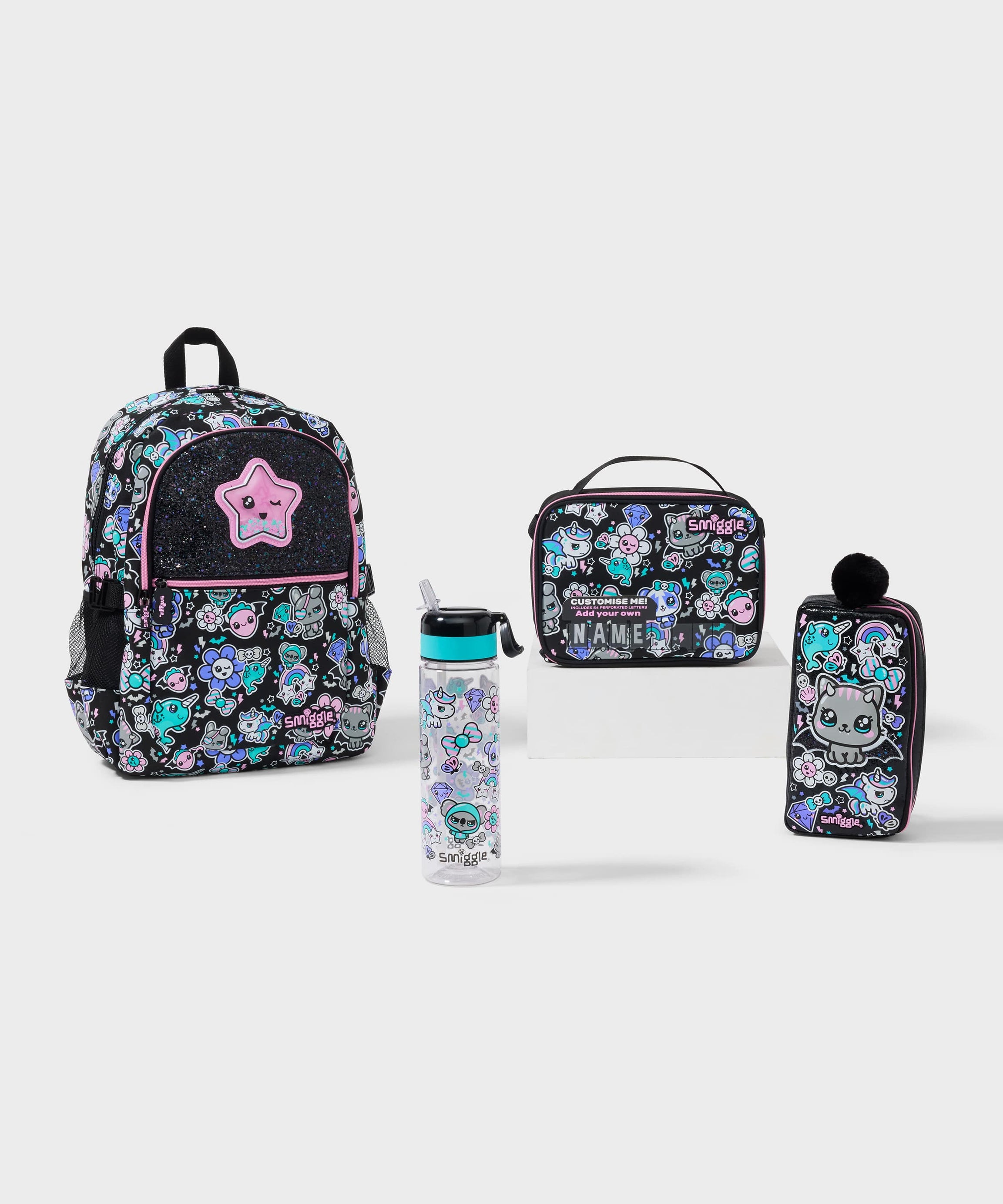 Smiggle - Trailblazer 4-पीस स्कूल बैग सेट