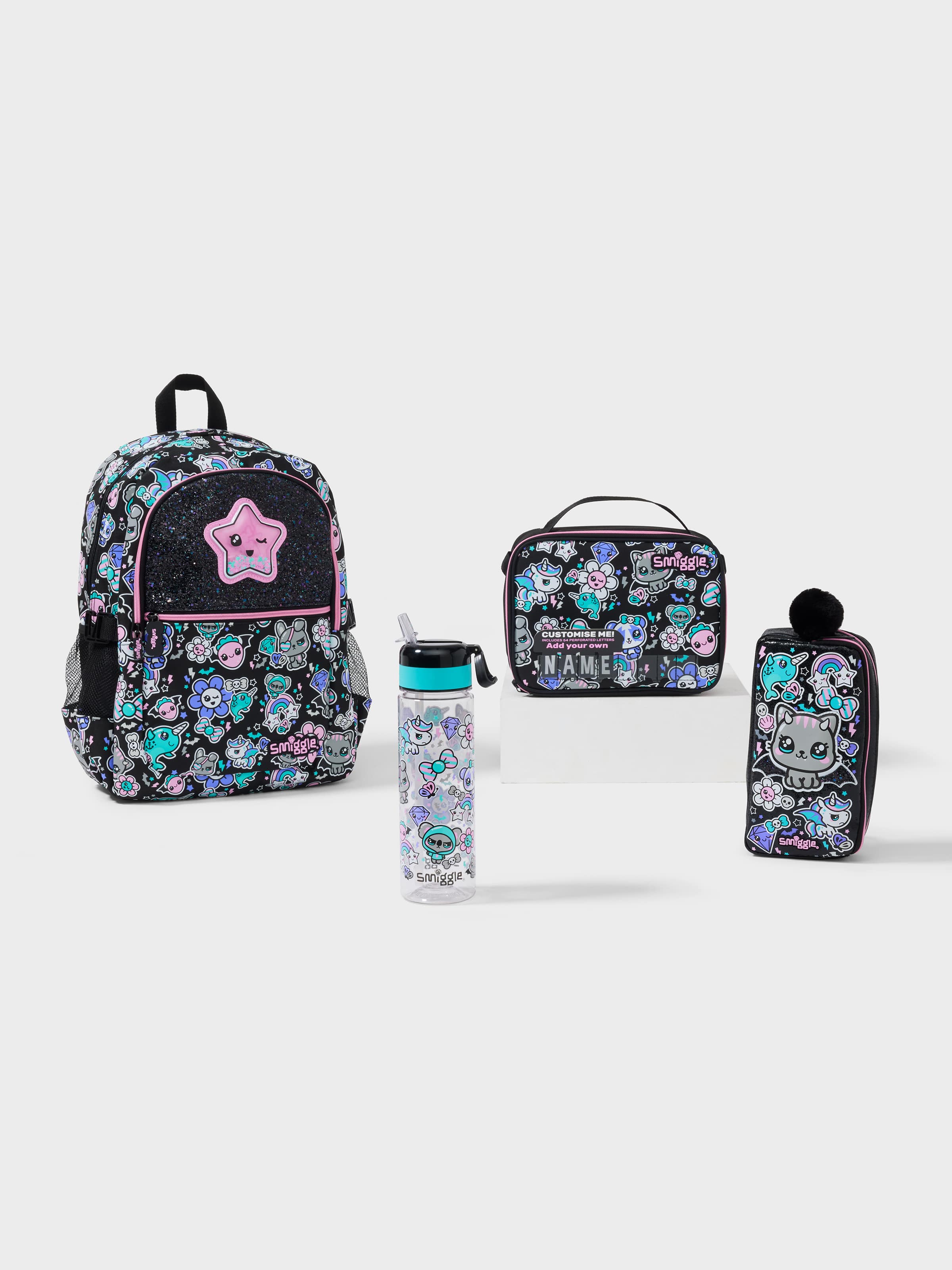 Smiggle - Trailblazer 4-पीस स्कूल बैग सेट