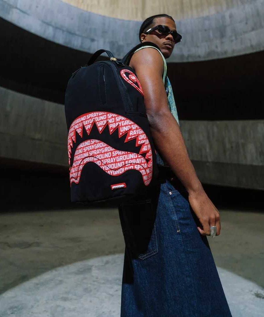 Sprayground - लोगो माउथ कोर Dlx कॉटन बैकपैक