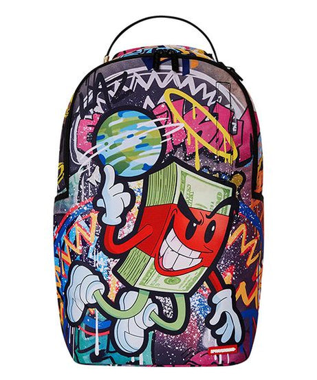 Sprayground - पैसा दुनिया को घुमाता है Dlxv बैकपैक