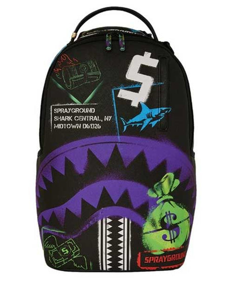 Sprayground - शार्क सेंट्रल स्टेंसिल्स Dlxsv बैकपैक