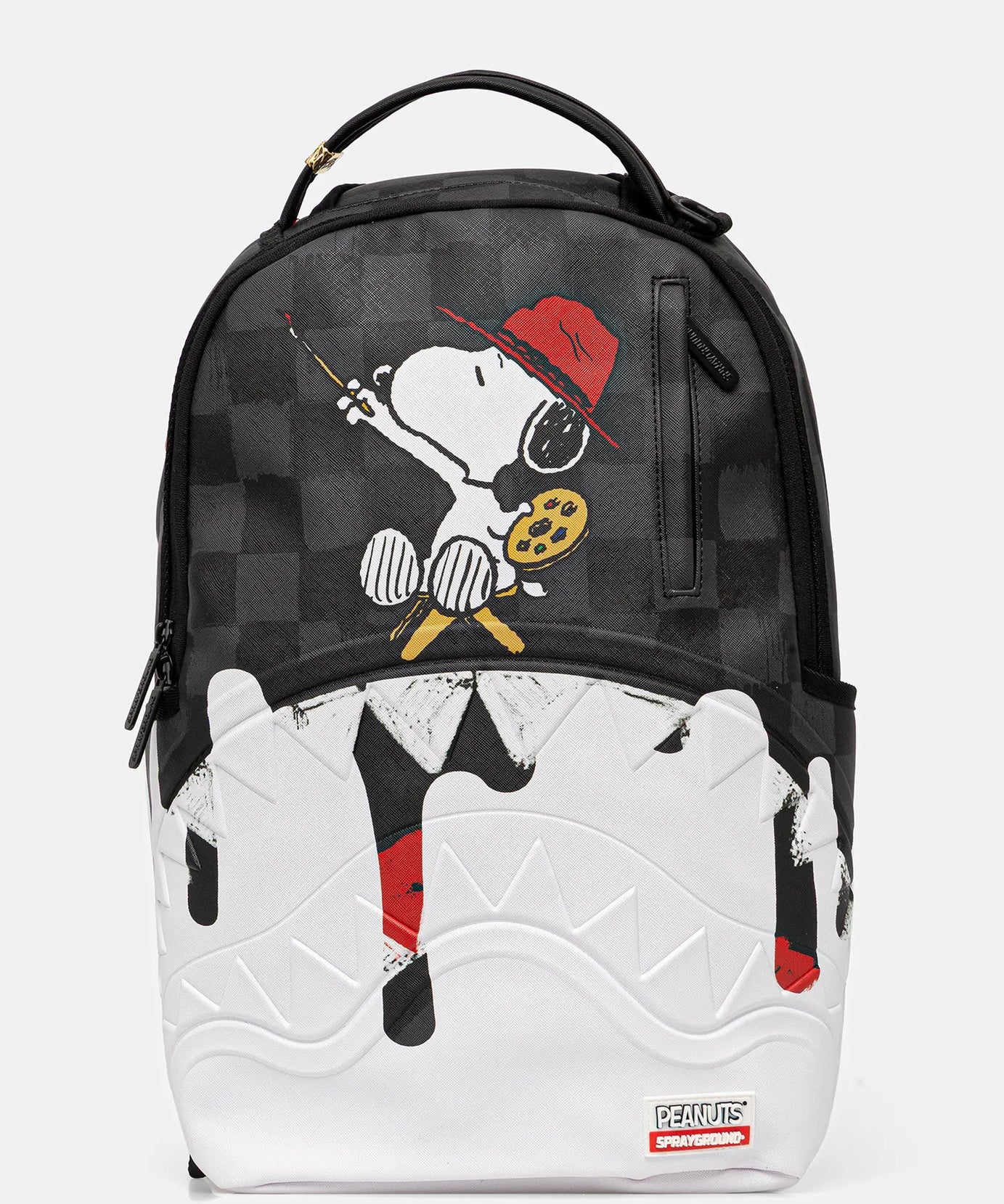 Sprayground - स्नूपी पेंटिंग शार्क Dlxsv बैकपैक