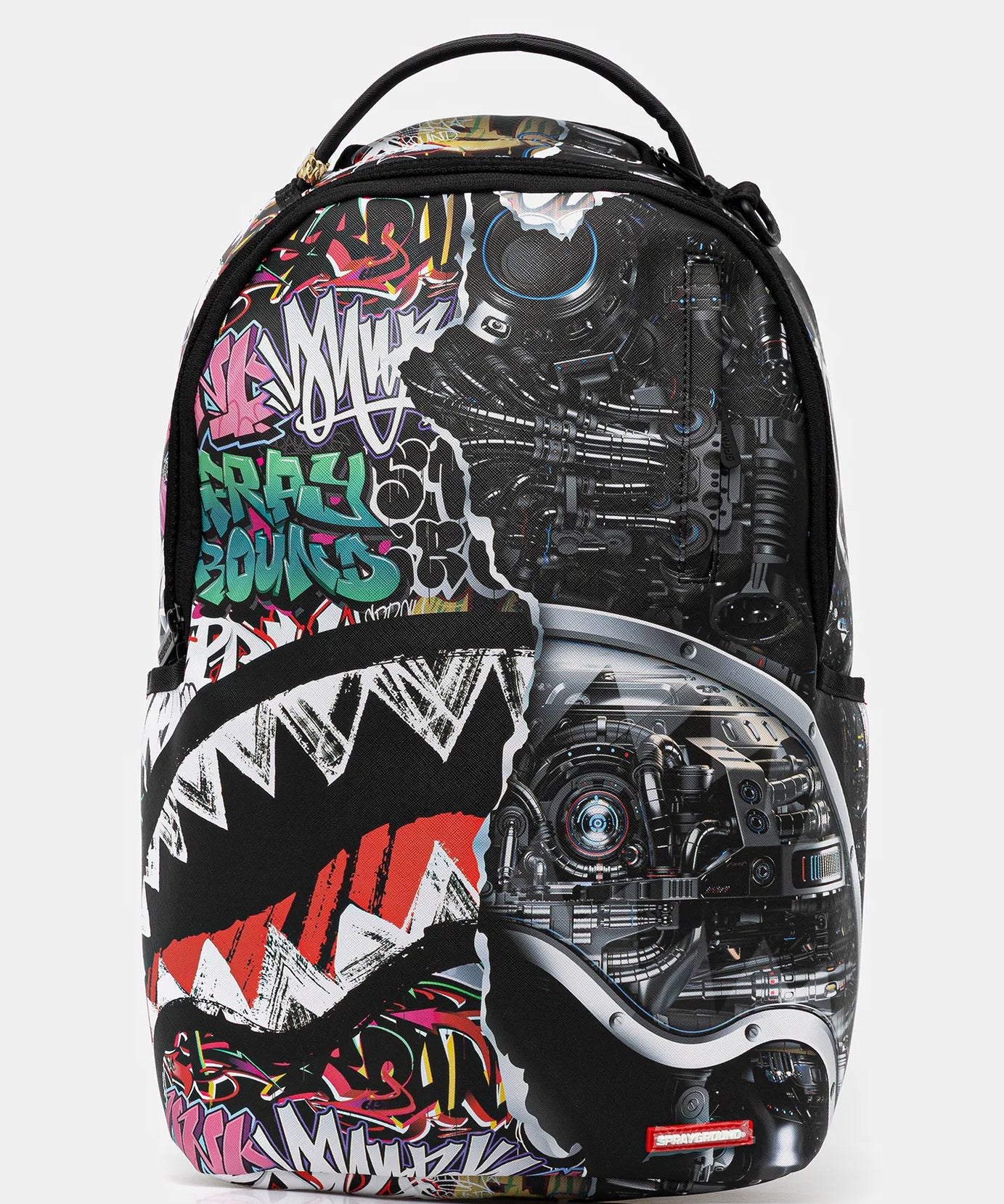 Sprayground - स्प्लिट साइबरशार्क Dlxsv बैकपैक