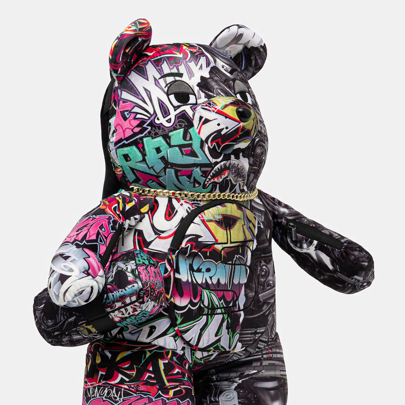 Sprayground - स्प्लिट साइबरशार्क पैरा आयısı टेडी बैकपैक