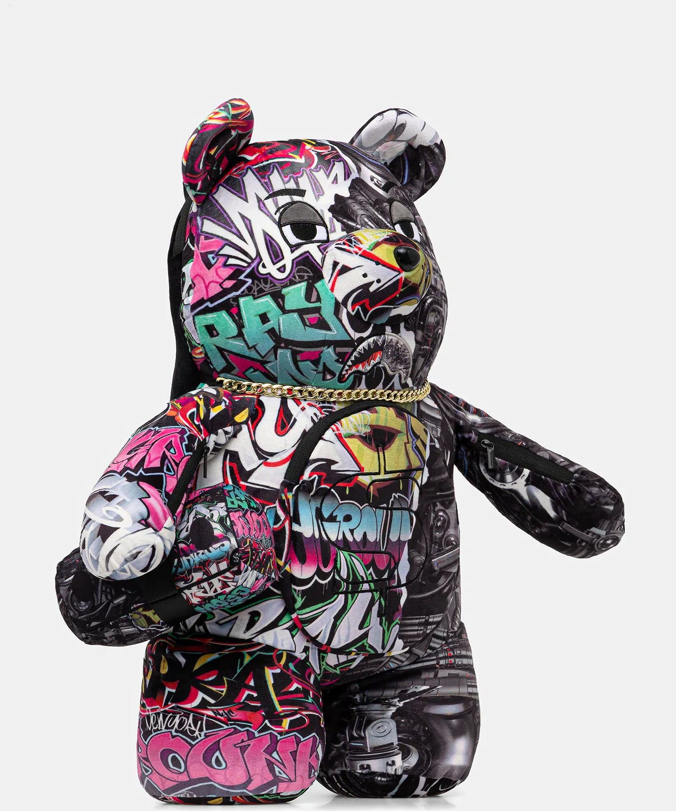 Sprayground - स्प्लिट साइबरशार्क पैरा आयısı टेडी बैकपैक