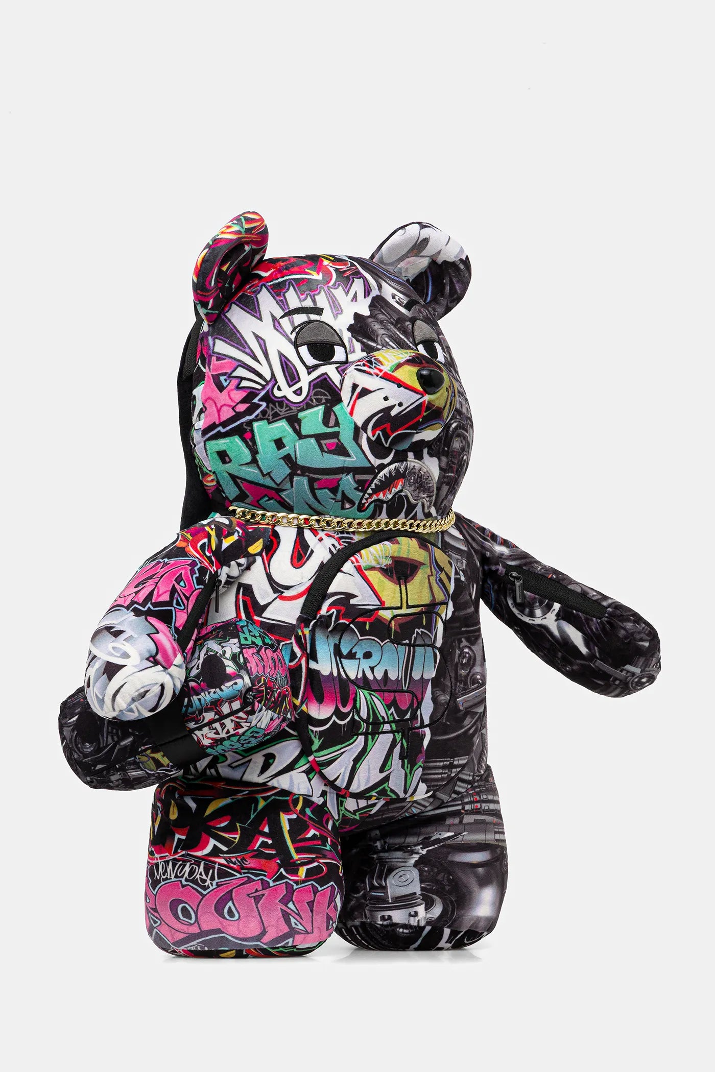 Sprayground - स्प्लिट साइबरशार्क पैरा आयısı टेडी बैकपैक