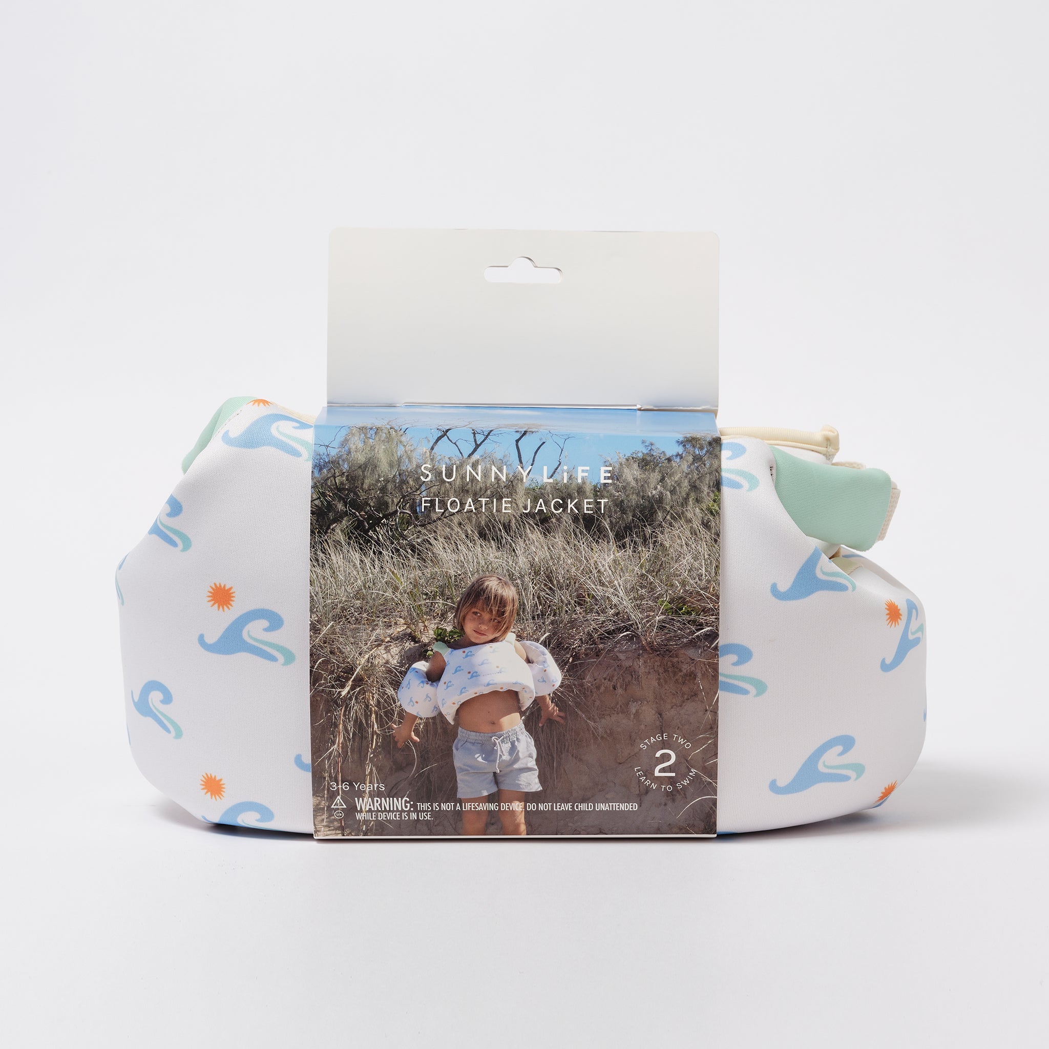 Sunnylife - बच्चों के लिए तैराकी आर्मबैंड वाली जीवन जैकेट 4-6 वर्ष