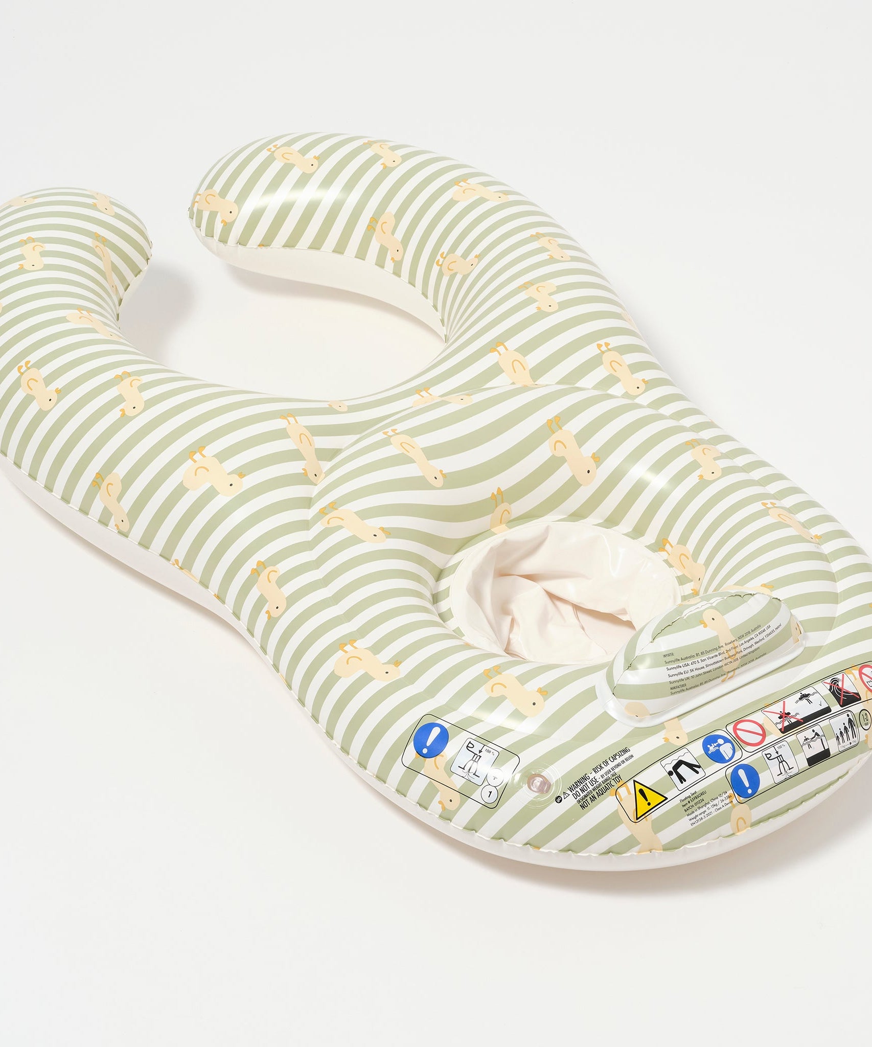 Sunnylife - Duck Sage बेबी पूल और समुद्र के लिए फुलाने वाला कुर्सी