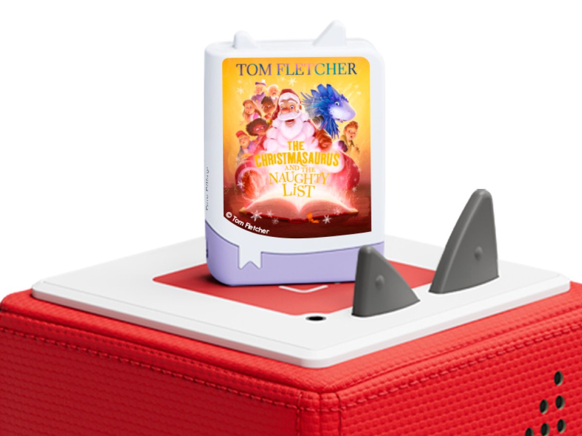 Tonies - टॉम फ्लेचर क्रिसमसॉरस और शरारती बच्चों की सूची गीत अंग्रेज़ी ध्वनि आकृति