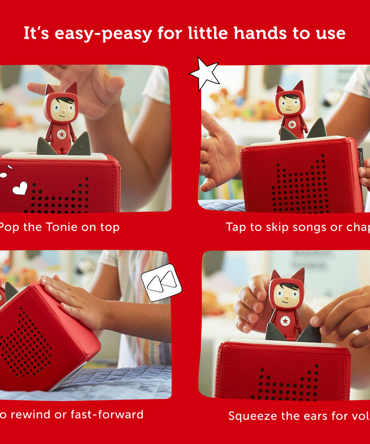 Tonies - Toniebox 1 लाल शुरुआत सेट बॉक्स