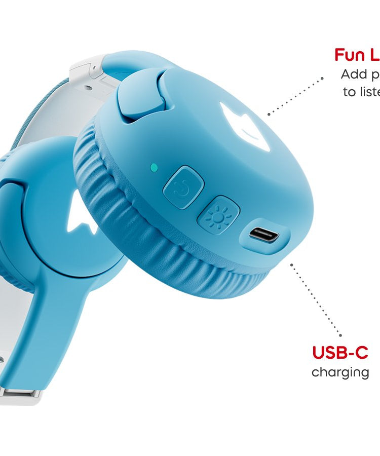 Tonies - Toniebox 2 ब्लूटूथ बादल नीला तह योग्य बच्चों के हेडफोन